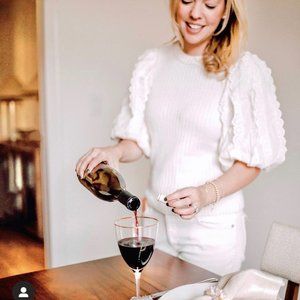 SEA NEW YORK BEAUTIFUL CREAM COMBO SWEATER SIZE SMALL